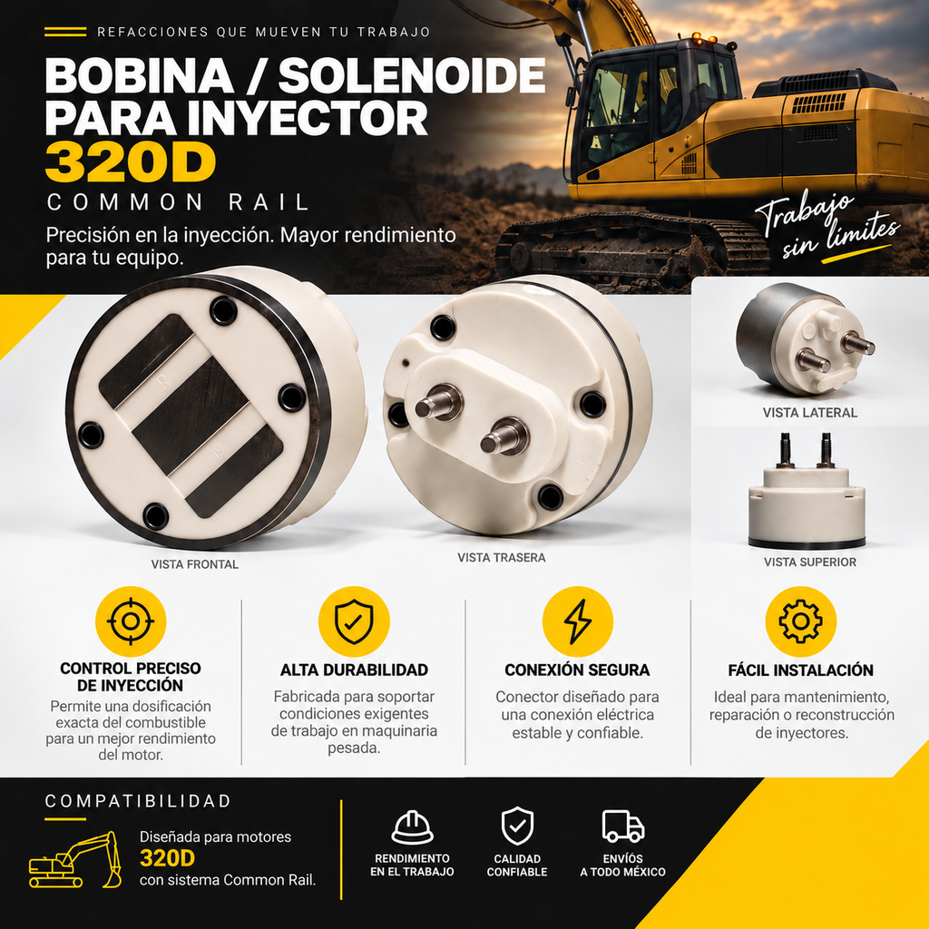 Bobina para inyector CAT 320D